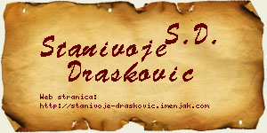 Stanivoje Drašković vizit kartica